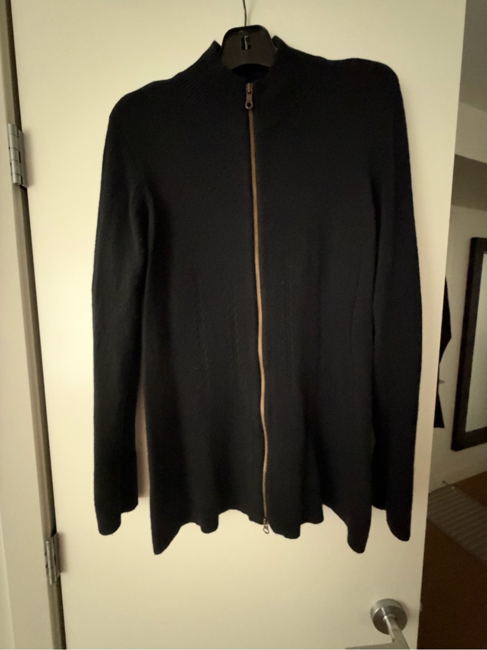 Reitmans Black Full-Zip Knit Jacket